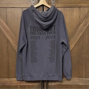 NEW Taylor Swift THE ERAS TOUR Washed Blue Hoodie sz Medium International 2024